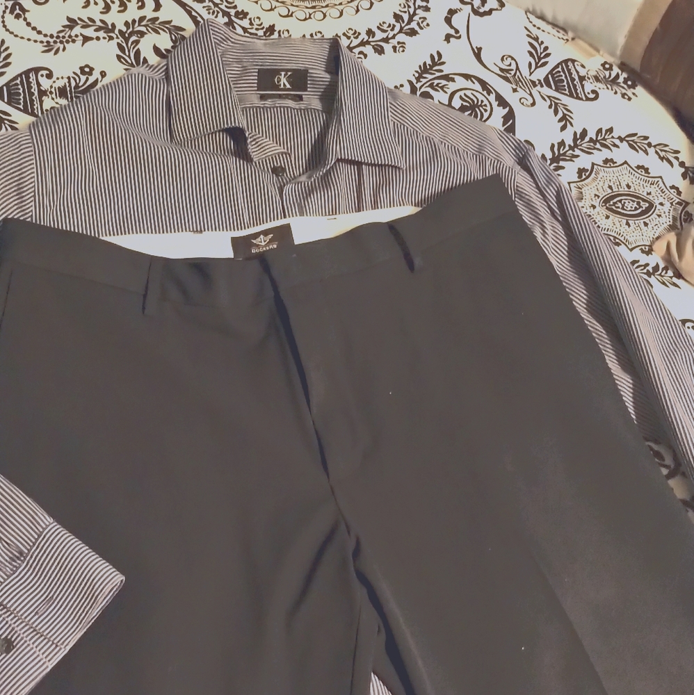 Flat-front dress pants